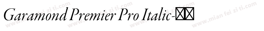 Garamond Premier Pro Italic字体转换